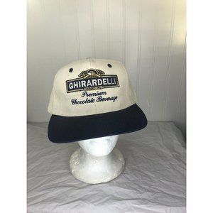 Vintage Ghirardelli Chocolate beverage Embroidered snapback Hat Cap